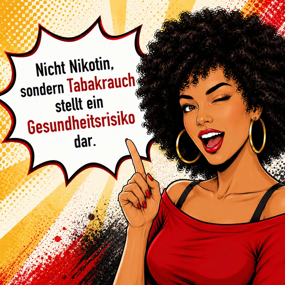 Faktenbild 7: Nikotin kann abhängig machen. Die schwerwiegenden Gesundheitsrisiken des Rauchens werden jedoch vor allem mit den Stoffen in Verbindung gebracht, die bei der Verbrennung von Tabak entstehen.